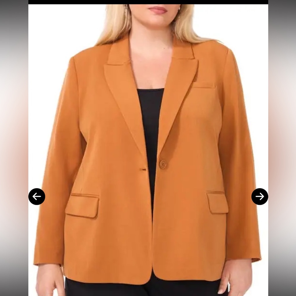 🆕 Halogen Women's Orange Spice Blazer 18W